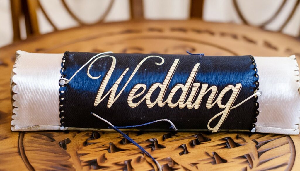 décoration mariage en tissu