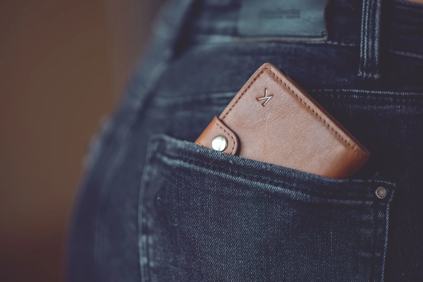 Détail d'une poche arrière de jean